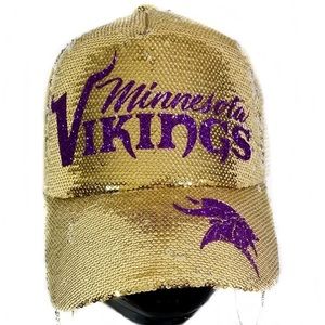 Minnesota Viking Gold Sequin Cap.
